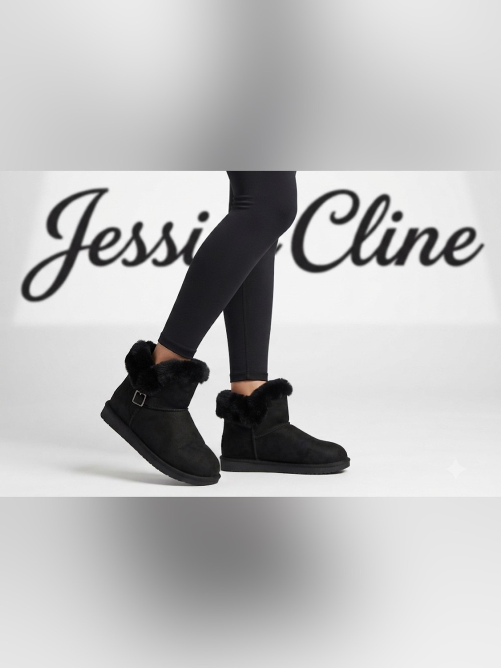 Authentic Jessica Cline warm winter ankle boots sz 10 W